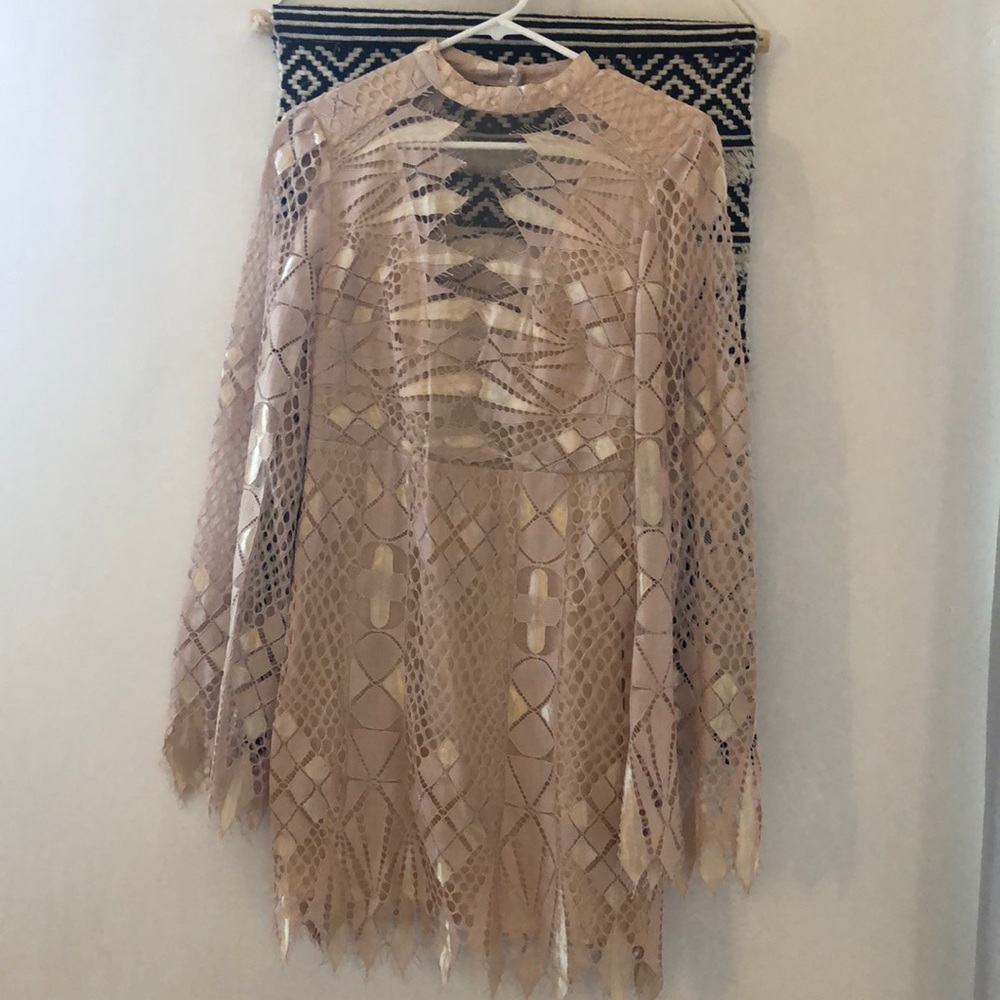 Free People lace mini shift